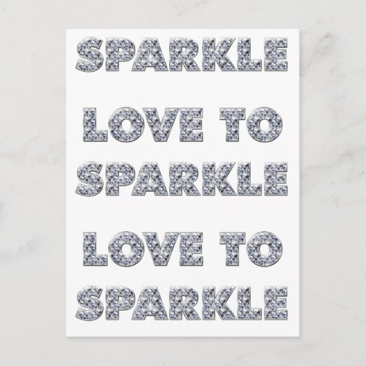 Liebe zu sparkle postkarte (Vorderseite)