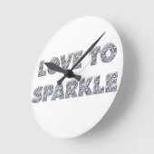 Liebe zu sparkle runde wanduhr (Winkel)