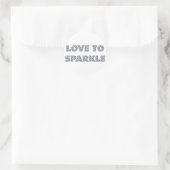 Liebe zu sparkle runder aufkleber (Tasche)