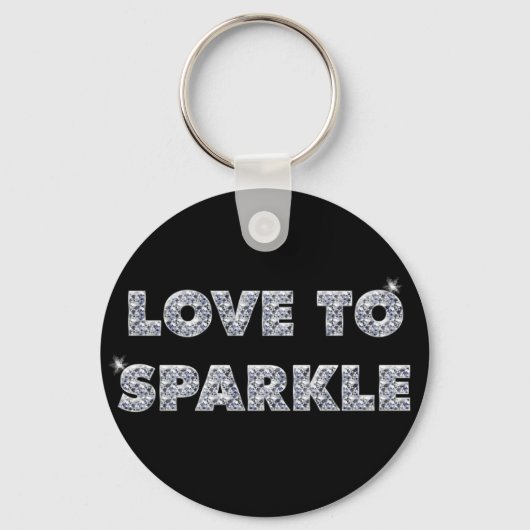 Liebe zu sparkle schlüsselanhänger (Vorderseite)