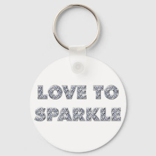 Liebe zu sparkle schlüsselanhänger