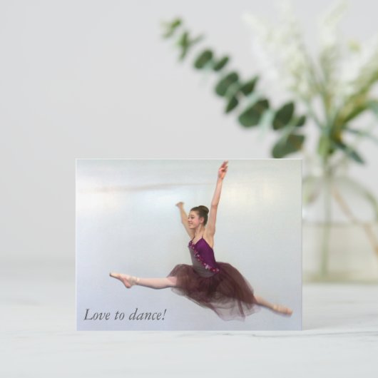 Liebe zu tanzen! postkarte (Stehend Vorderseite)