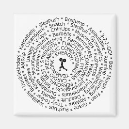 LIEBE ZU WORKOUT - Inspiriertes Design Magnet