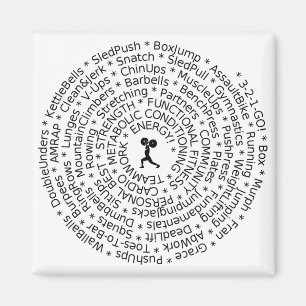 LIEBE ZU WORKOUT - ÜBERGREIFENDES Inspiriertes De Magnet