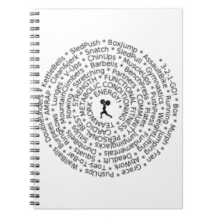 LIEBE ZU WORKOUT - ÜBERGREIFENDES Inspiriertes De Notizblock