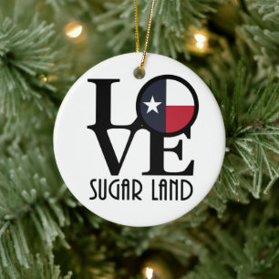 LIEBE Zucker Land Texas Keramik Ornament