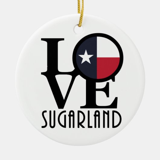 LIEBE Zuckerland Keramik Ornament (Vorne)