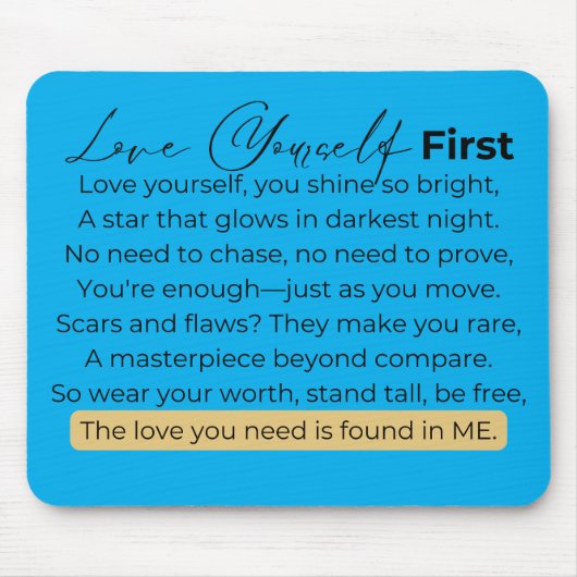 Liebe zuerst mousepad (Vorne)