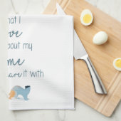 Liebe Zuhause Ferrets Geschirrtuch (Viertel Falte)