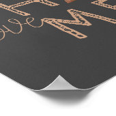 Liebe Zuhause Michigan Heart Copper Grau Poster (Ecke)