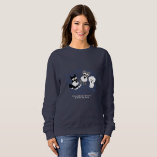 Liebe, Zuhause - Schnauzer-dunkles Sweatshirt