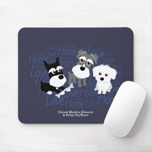 Liebe, Zuhause - Schnauzer-Mausunterlage Mousepad (Mit Mouse)
