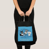 Liebe, Zuhause - Schnauzer-Taschen-Tasche (blau) Tragetasche (Vorderseite (Produkt))