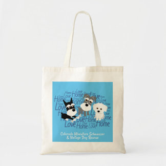 Liebe, Zuhause - Schnauzer-Taschen-Tasche (blau) Tragetasche