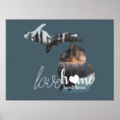 Liebe Zuhause Sweet Zuhause Silhouette von Michiga Poster (Vorne)