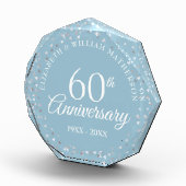 Liebe zum 60. Hochzeitstag Hearts Confetti Fotoblock (Rechts)