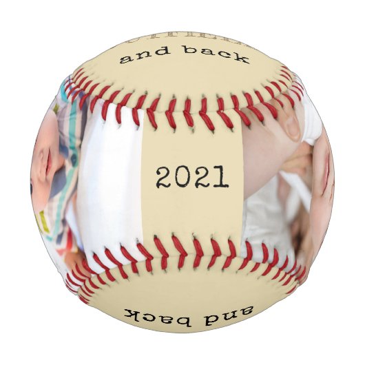 Liebe zum Außenfeld und zurück - Benutzerdefiniert Baseball (Vorderseite)