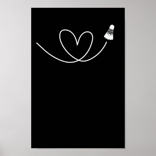Liebe zum Badminton Federball Badmintonschläger Poster (Vorne)