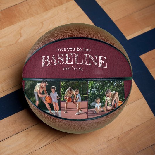 Liebe zum Baseline-Foto und Back Red 3 Basketball