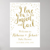 Liebe zum Begrüßungszeichen der Mondglitterie Poster (Vorne)