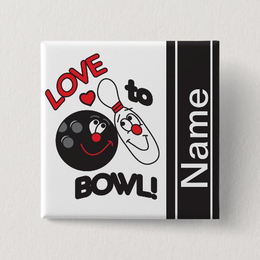 Liebe zum Bowl | Personalisieren Button (Vorderseite)