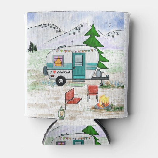 Liebe zum Camp Flasche und Dose Cooler Dosenkühler (Vorderseite)