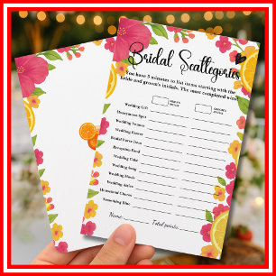 Liebe zum ersten Spritz Bridal-Skattegories-Spiel