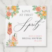 Liebe zum ersten Spritz Bright Cocktail Brautparty Geschenkanhänger (Vorderseite)