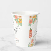 Liebe zum ersten Spritz Bright Cocktail Brautparty Pappbecher (Links)