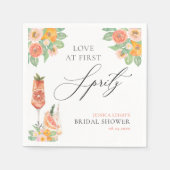 Liebe zum ersten Spritz Bright Cocktail Brautparty Serviette (Vorderseite)