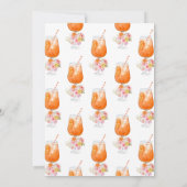 Liebe zum ersten Spritz Floral Cocktail Brautparty Einladung (Rückseite)