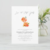 Liebe zum ersten Spritz Moderne Probe Dinner Einladung (Stehend Vorderseite)