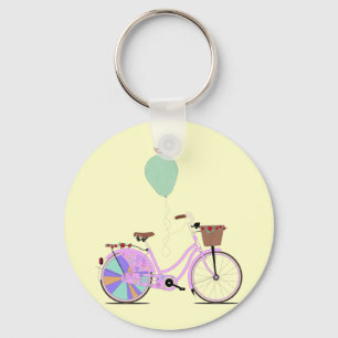Liebe zum Fahrrad auf meinem rosa Fahrrad von Andy Schlüsselanhänger
