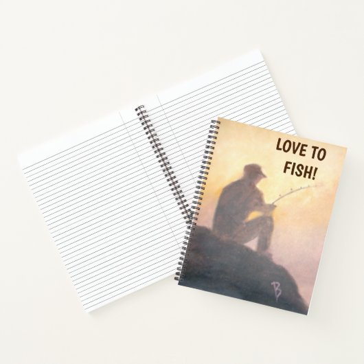 Liebe zum Fish Spirituosen Notebook Notizblock (Innenseite)