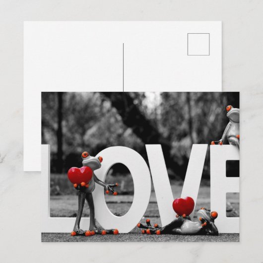 Liebe zum Frosch Postkarte (Vorne/Hinten)