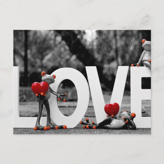 Liebe zum Frosch Postkarte (Vorderseite)