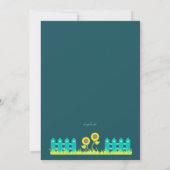 Liebe zum Gartengarten und Gartendusche Einladung (Rückseite)