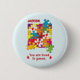 Liebe zum Geburtstag Junge Puzzle Button