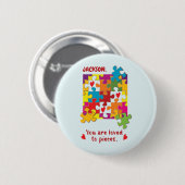 Liebe zum Geburtstag Junge Puzzle Button (Vorne & Hinten)