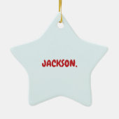 Liebe zum Geburtstag Junge Puzzle Keramik Ornament (Hinten)