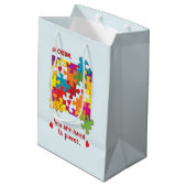 Liebe zum Geburtstag Junge Puzzle Mittlere Geschenktüte (Rückseite Schrägansicht)