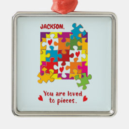 Liebe zum Geburtstag Junge Puzzle Ornament Aus Metall