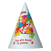 Liebe zum Geburtstag Junge Puzzle Partyhütchen (Vorderseite)