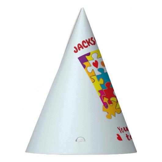 Liebe zum Geburtstag Junge Puzzle Partyhütchen (Links)