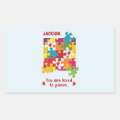 Liebe zum Geburtstag Junge Puzzle Rechteckiger Aufkleber (Vorderseite)