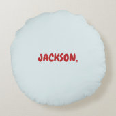 Liebe zum Geburtstag Junge Puzzle Rundes Kissen (Rückseite)