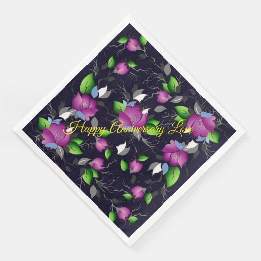 Liebe zum glücklichen Jahrestag Serviette (Ecke)