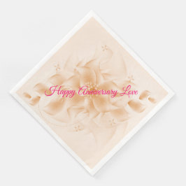 Liebe zum glücklichen Jahrestag Serviette