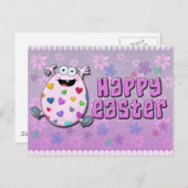 Liebe zum glücklichen Ostereig Feiertagspostkarte (Vorne/Hinten)