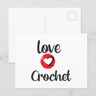 liebe zum Häkeln Postkarte